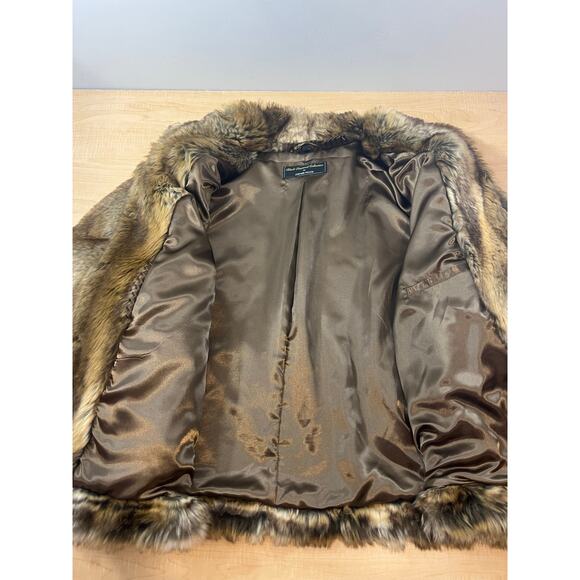 Vintage Pamela Mccoy Black Diamond Collections Faux Fur Jacket Womans Size 2X - Picture 4 of 8